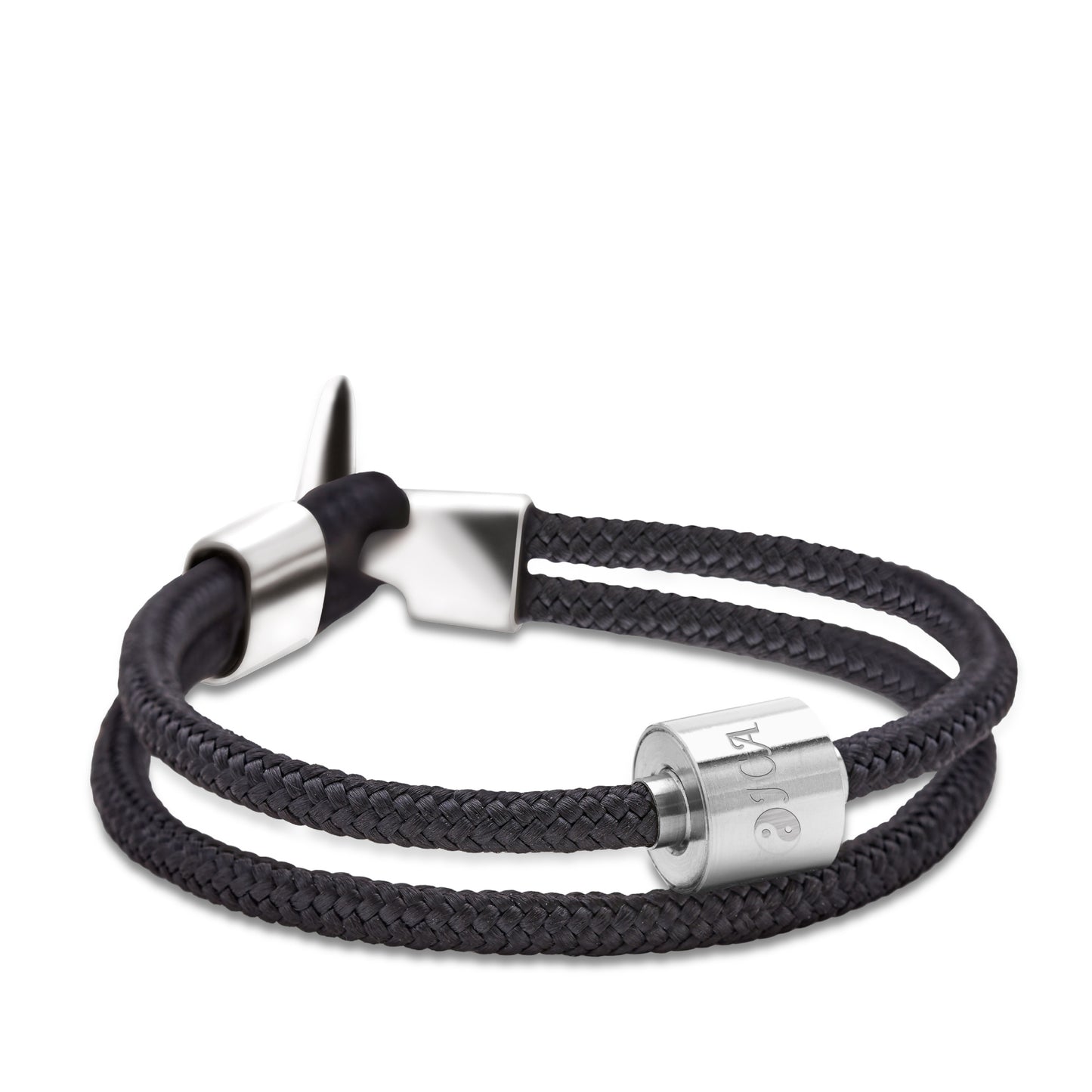 Memento Bracelet: Cord Brushed Ashes Bead Black (L) - TB-BC1-L*