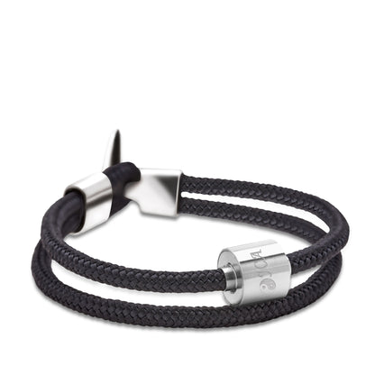 Memento Bracelet: Cord Brushed Ashes Bead Black (S) - TB-BC1-S*