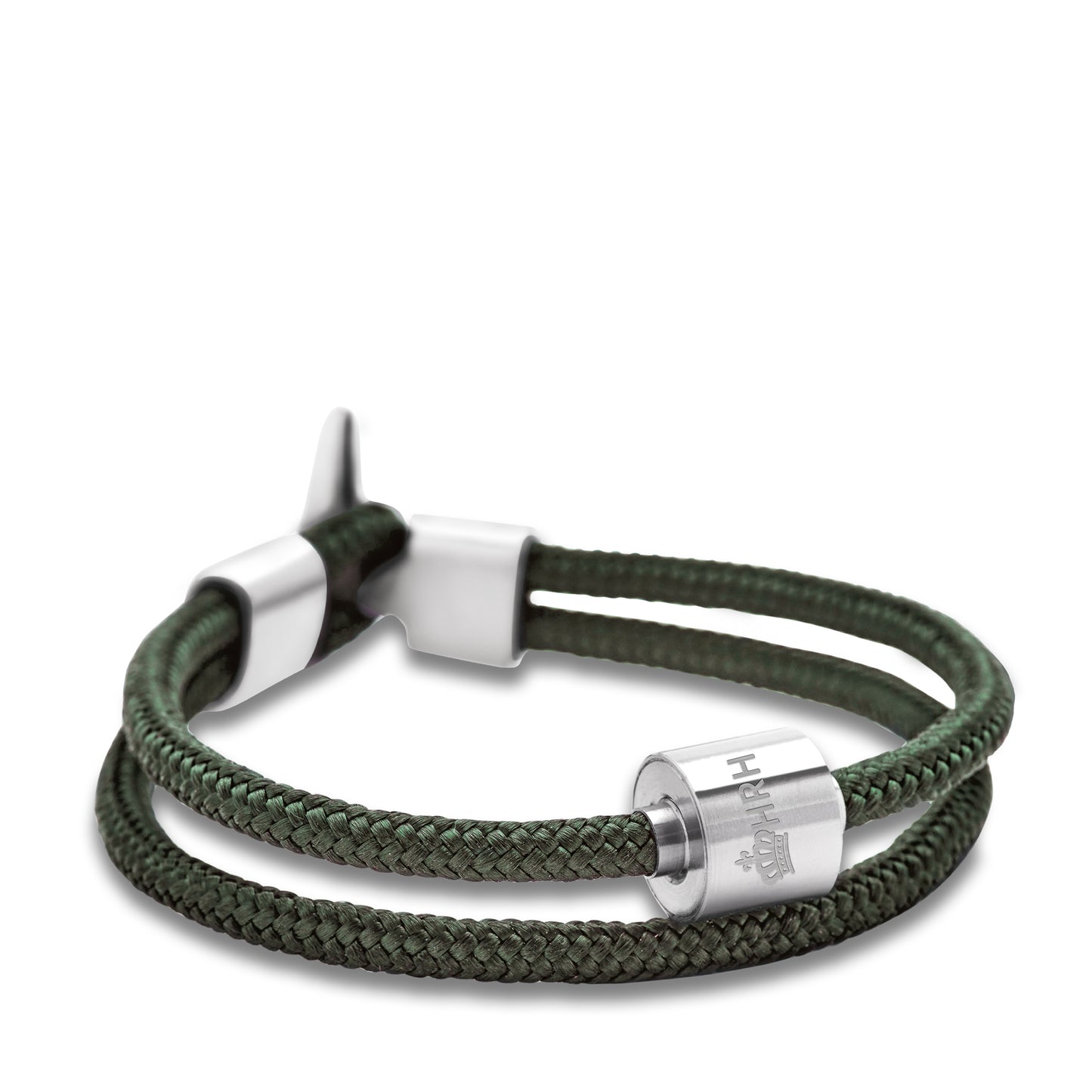 Memento Bracelet: Cord Brushed Ashes Bead Nato Green (M) - TB-BC10-M*