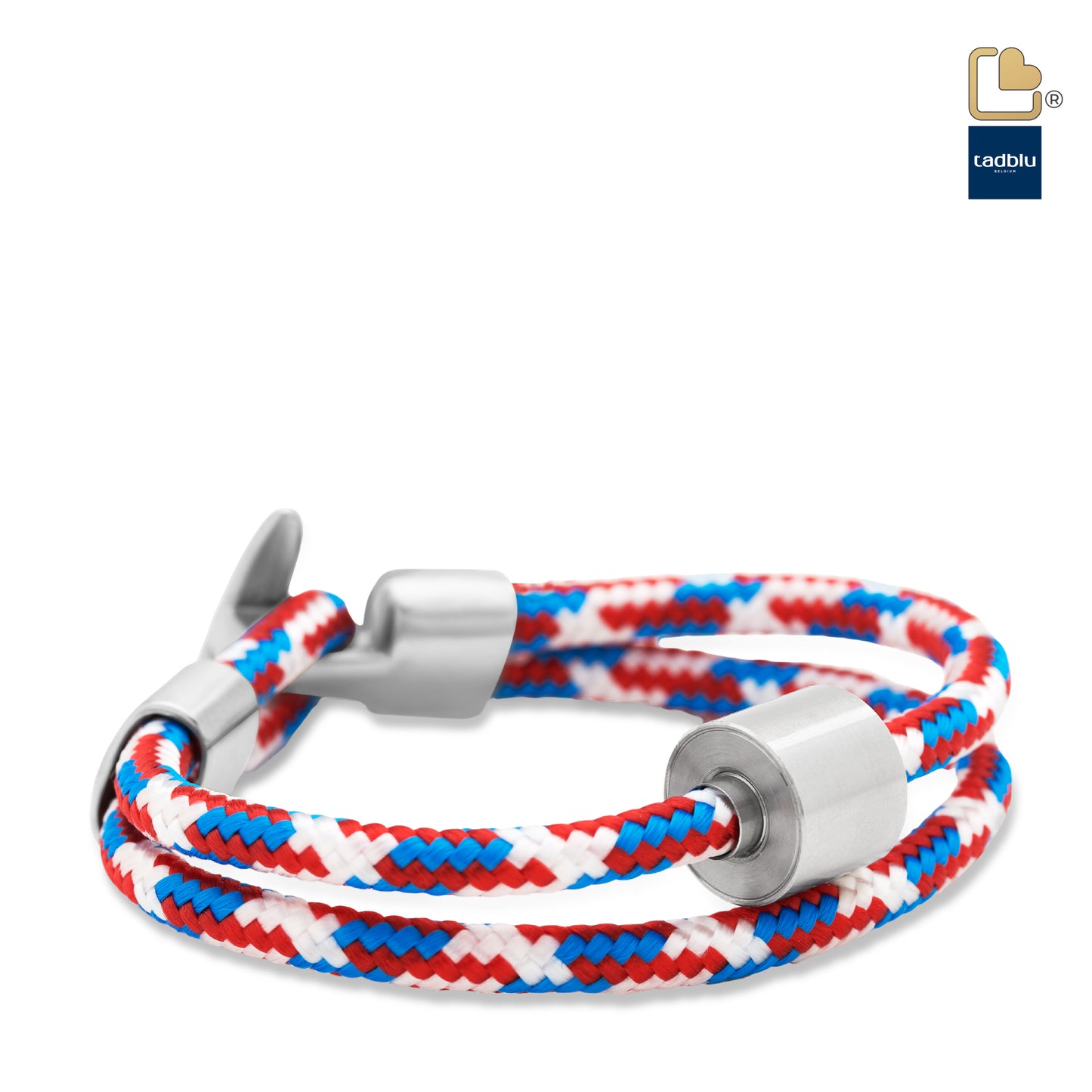 Memento Bracelet: Cord Brushed Ashes Bead Tommy Red-Blue (M) - TB-BC11-M*