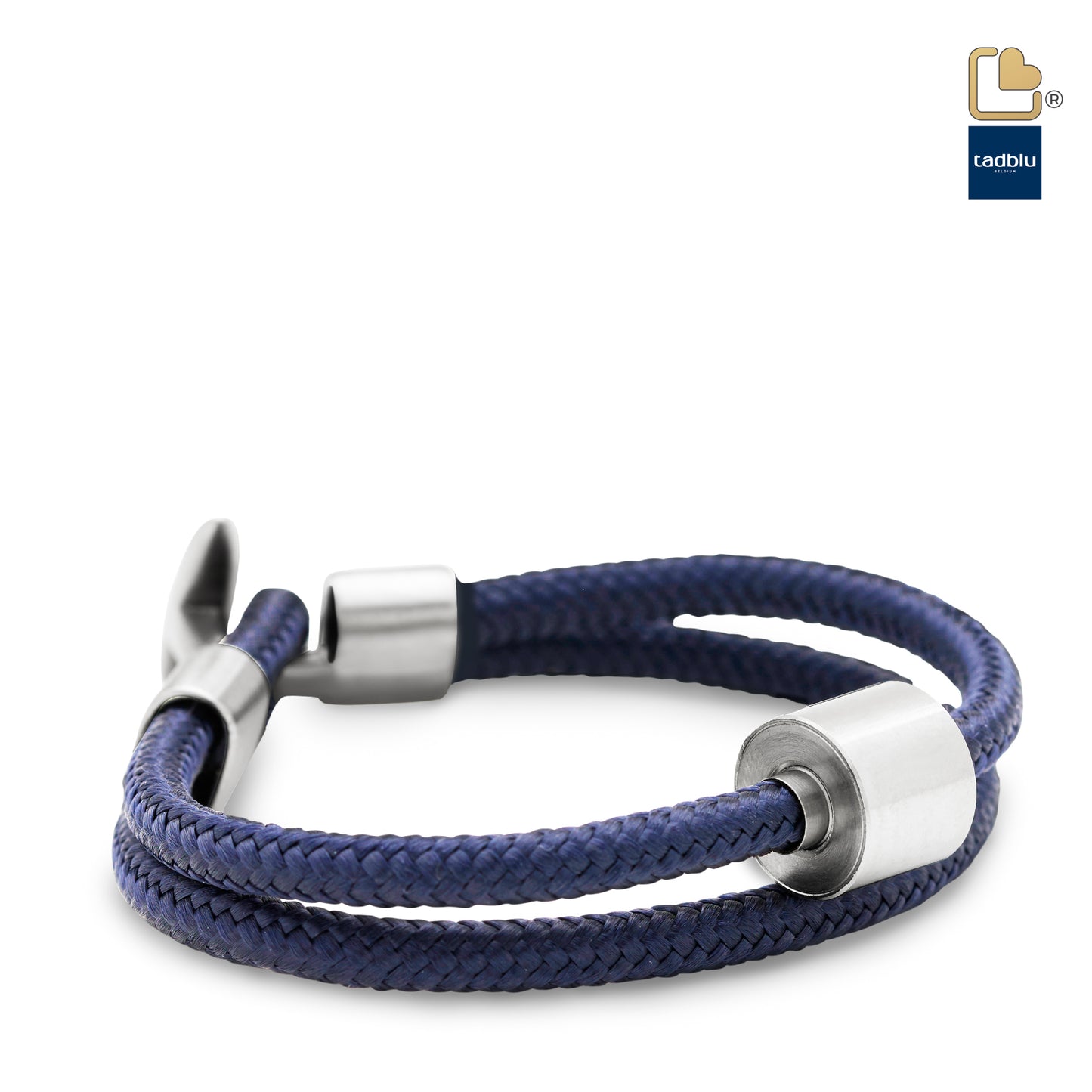 Memento Bracelet: Cord Brushed Ashes Bead Navy Blue (M) - TB-BC12-M*