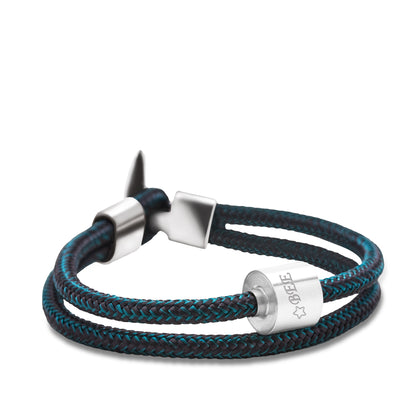 Memento Bracelet: Cord Brushed Ashes Bead Black-Petrol (S) - TB-BC4-S*