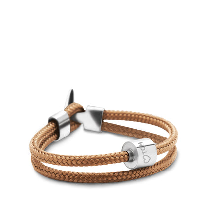 Memento Bracelet: Cord Brushed Ashes Bead Goldsand (L) - TB-BC7-L*