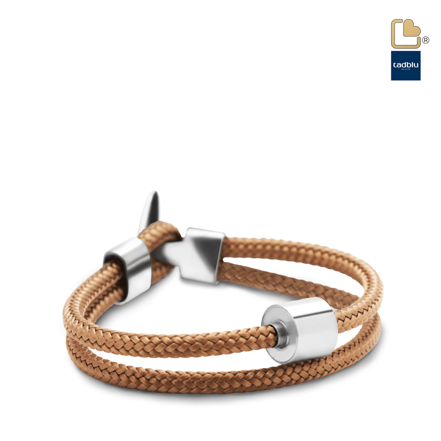 Memento Bracelet: Cord Brushed Ashes Bead Goldsand (L) - TB-BC7-L*