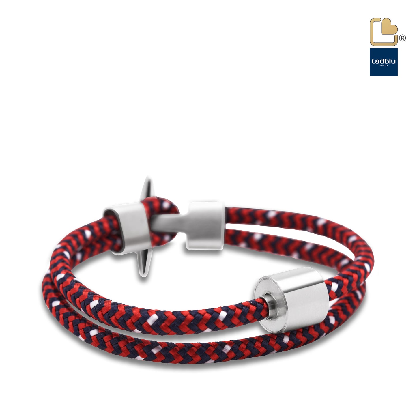 Memento Bracelet: Cord Brushed Ashes Bead Red-Black (S) - TB-BC9-S*