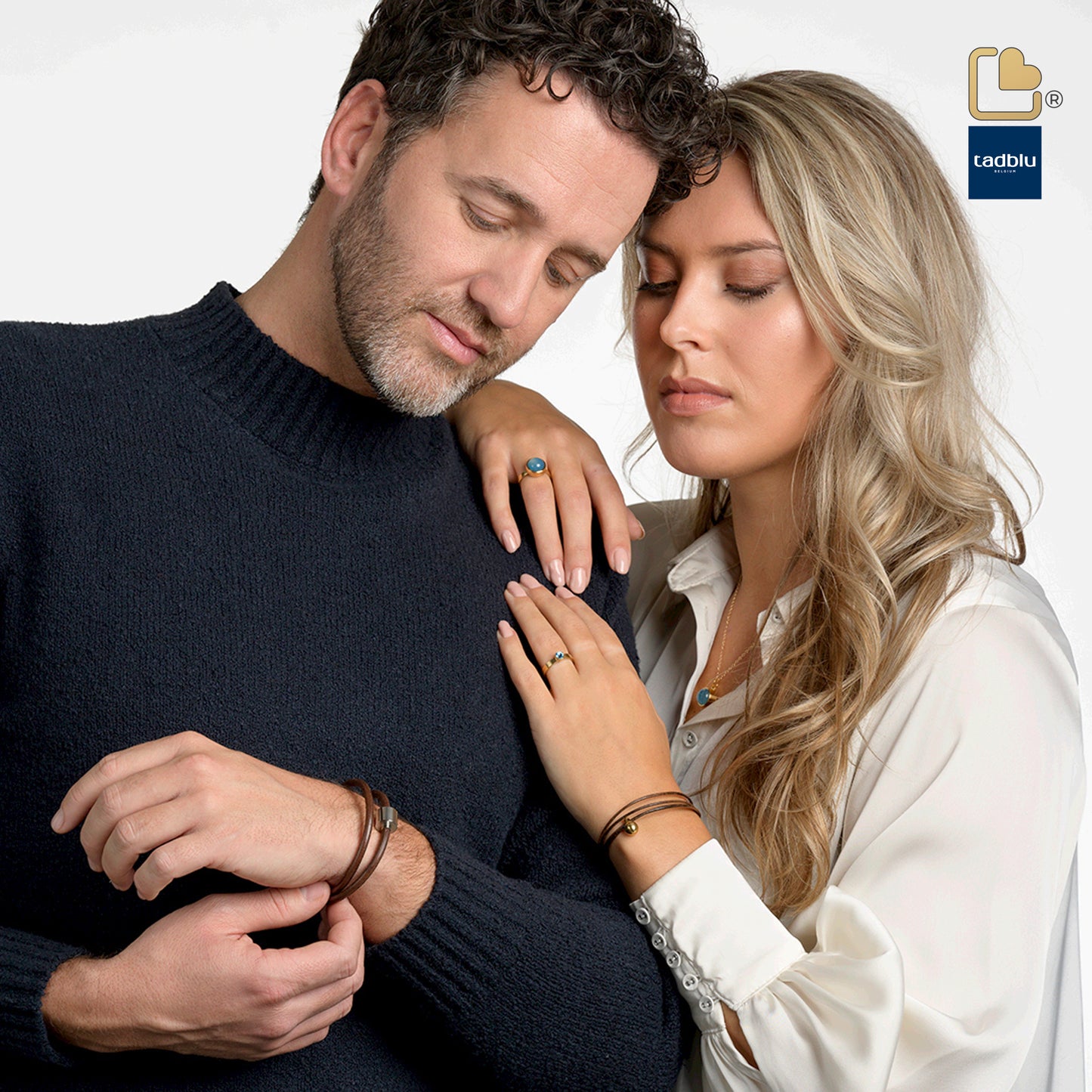 Memento Bracelet: Smooth Leather Brushed Ashes Bead Cognac (L) - TB-BL3-L*