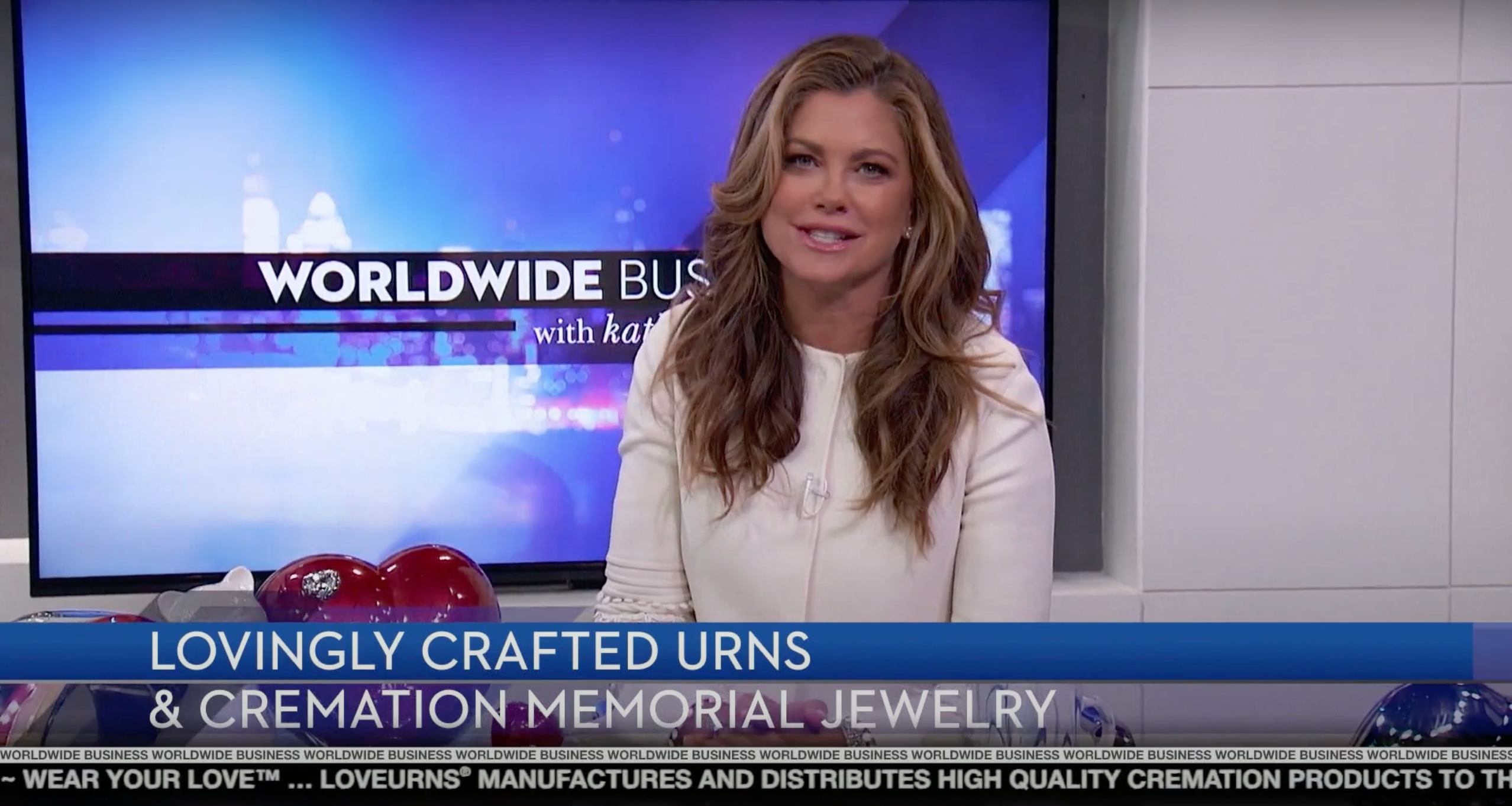 Load video: LoveUrns® featured on Worldwide Business with kathy ireland®