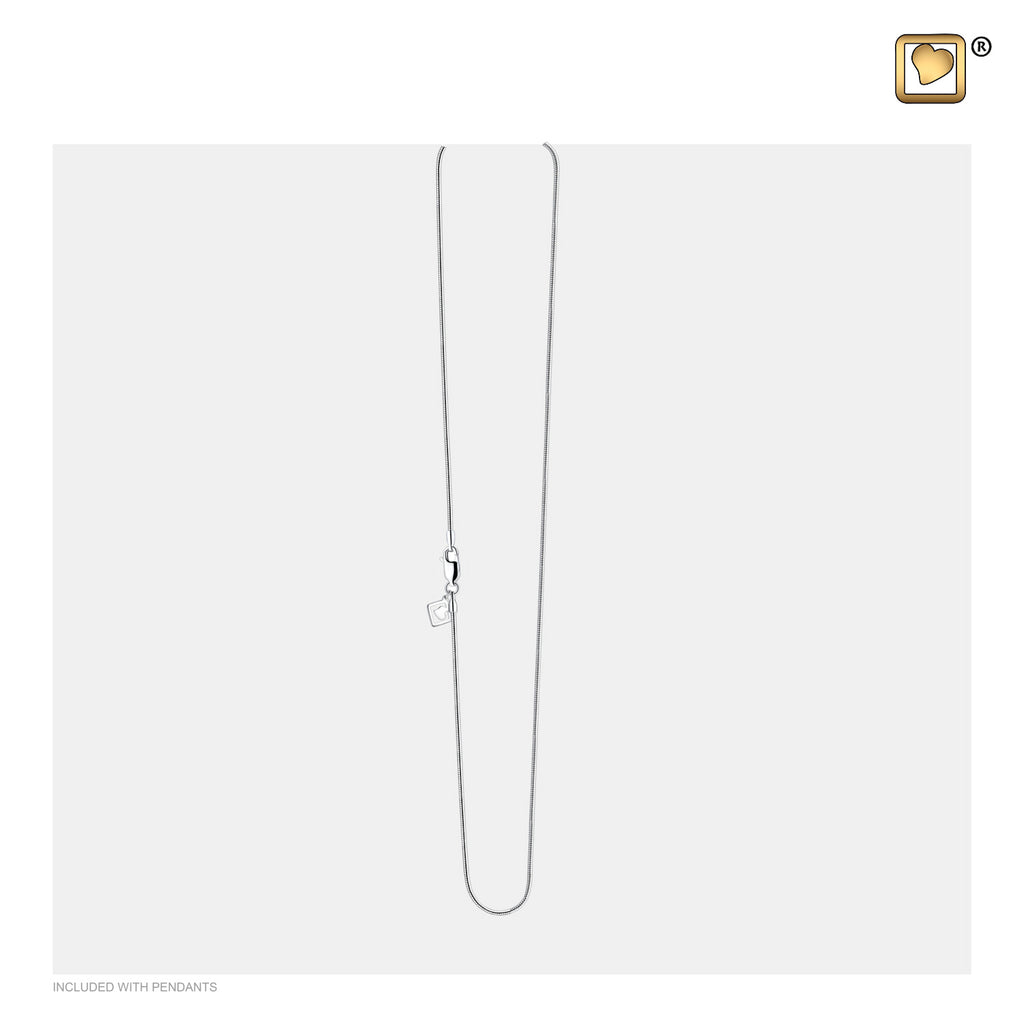 Chain: 20" Snake (Sterling Silver .925) - Rhodium Plated - AC1003