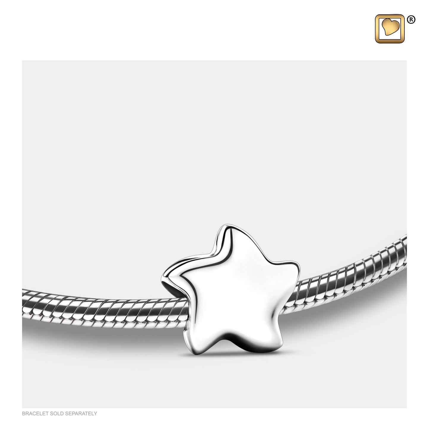 Bead: Angelic Star Silver - Rhodium Plated - BD2030*