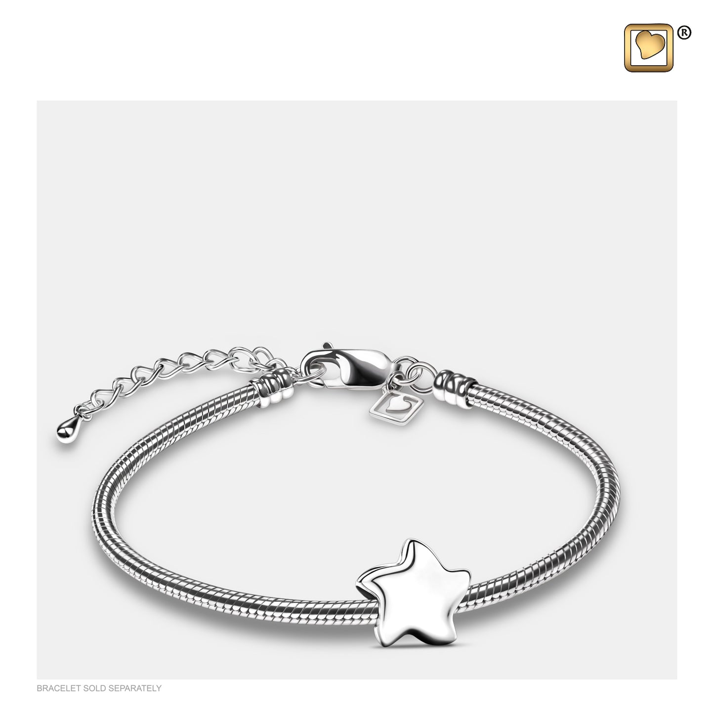 Bead: Angelic Star Silver - Rhodium Plated - BD2030*