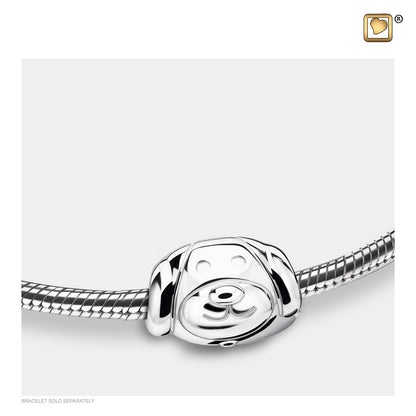 Bead: Dog - Rhodium Plated - BD2100