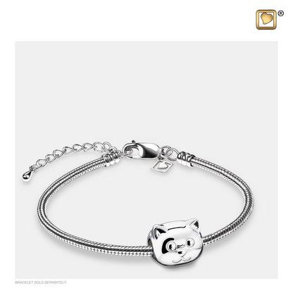 Bead: Cat - Rhodium Plated - BD2101