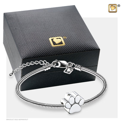 Bead: Paw - Rhodium Plated - BD2102