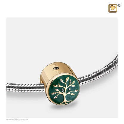 Bead: Tree of Life - Enamel Gold Vermeil - BD2121