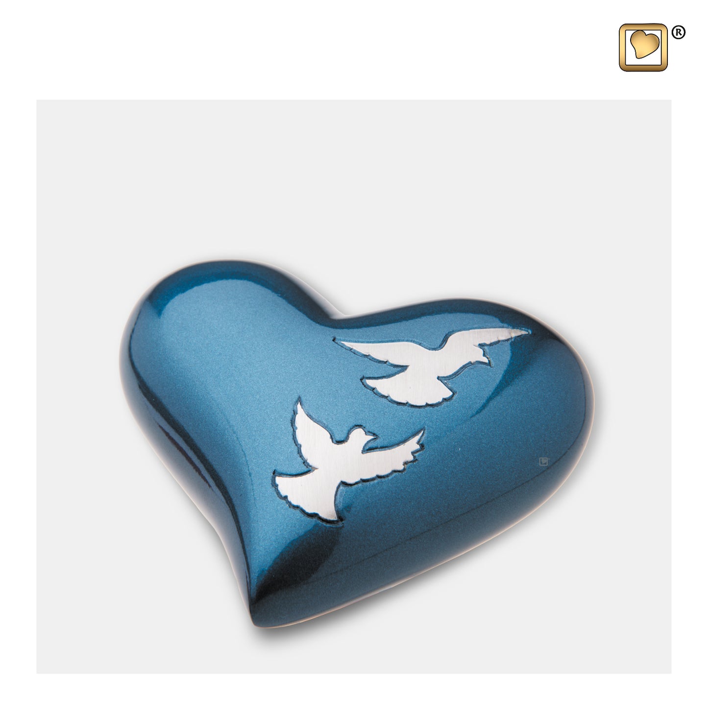 Divine Flying Doves (Keepsake Heart) - H572