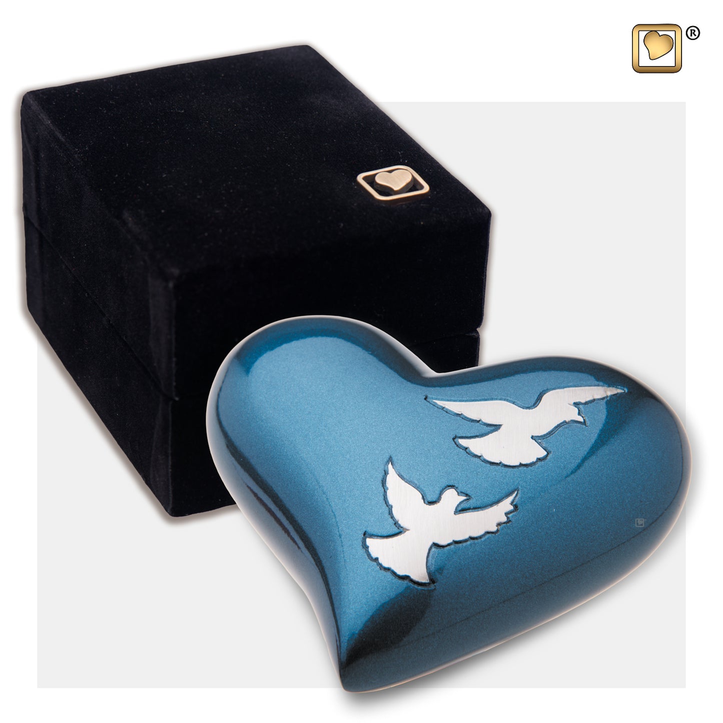 Divine Flying Doves (Keepsake Heart) - H572