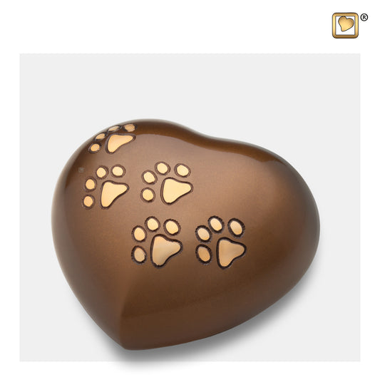 Heart w/Paws Bronze (Medium) - P630M