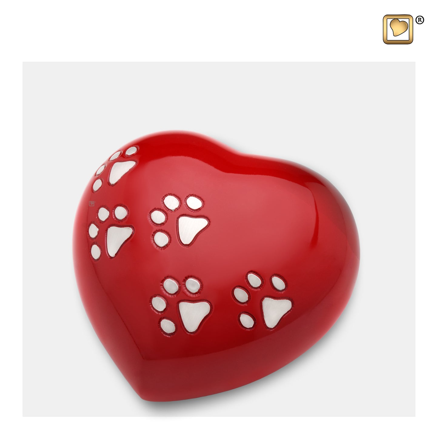 Heart w/Paws Red (Medium) - P632M