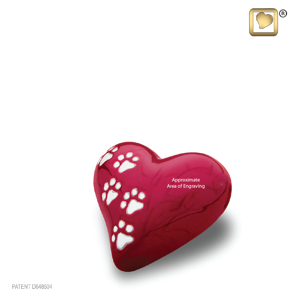 LovePaws™ Pearlescent Red (Keepsake Heart) - P637K