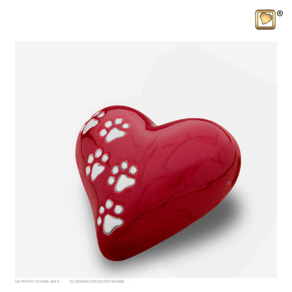 LovePaws™ Pearlescent Red (Keepsake Heart) - P637K