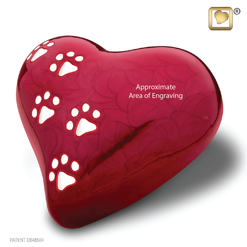 LovePaws™ Pearlescent Red (Large Heart) - P637L