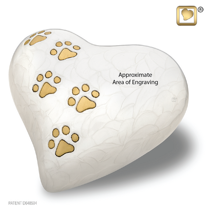 LovePaws™ Pearlescent White (Large Heart) - P638L