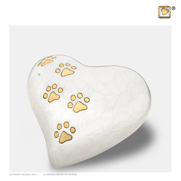 LovePaws™ Pearlescent White (Medium Heart) - P638M