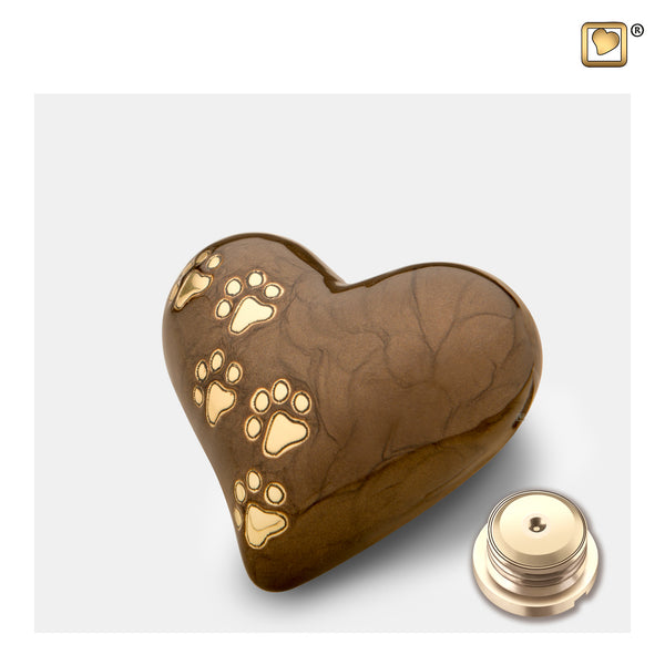 LovePaws™ Pearlescent Bronze (Keepsake Heart) - P639K