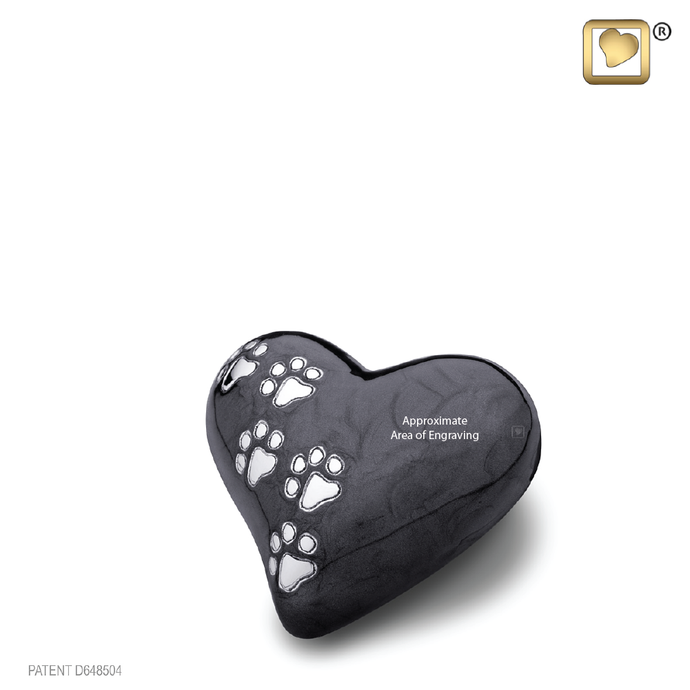 LovePaws™ Pearlescent Midnight (Keepsake Heart) - P640K