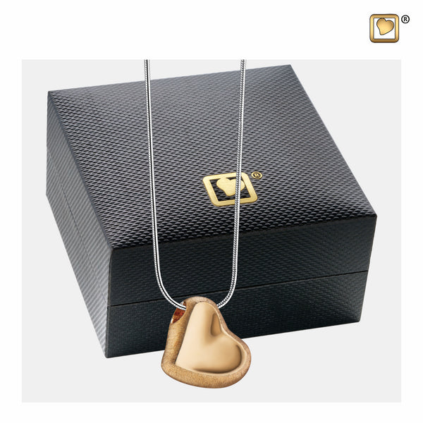 Pendant: Leaning Heart - Gold Vermeil Two Tone - PD1001