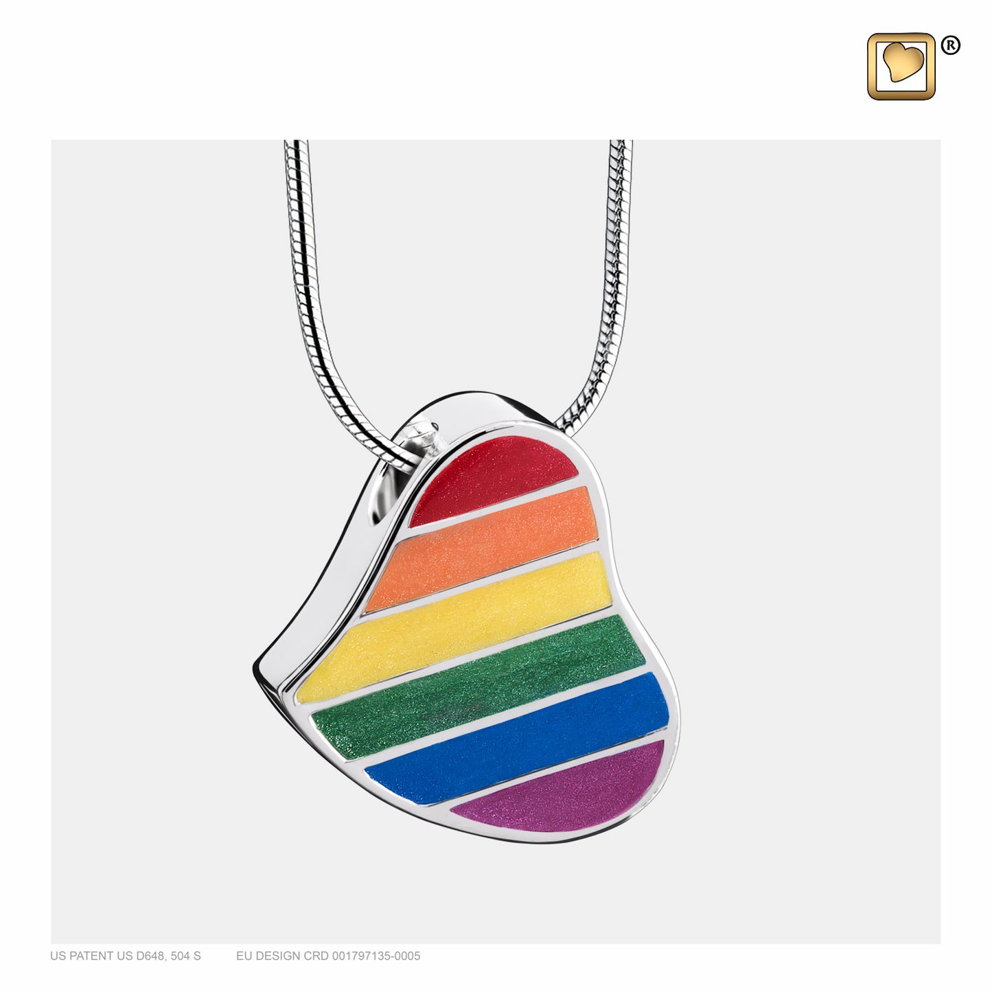 Pendant: Pride Rainbow - Enamel Rhodium Plated - PD1003*