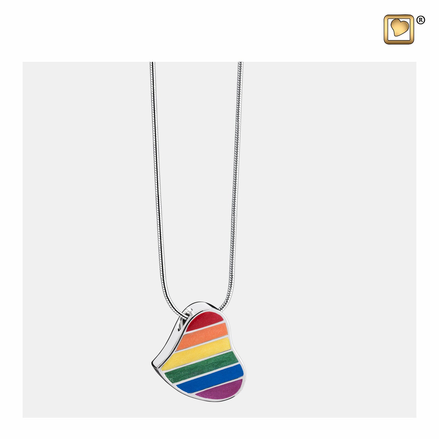 Pendant: Pride Rainbow - Enamel Rhodium Plated - PD1003*