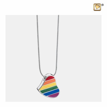 Pendant: Pride Rainbow - Enamel Rhodium Plated - PD1003*