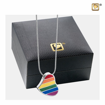 Pendant: Pride Rainbow - Enamel Rhodium Plated - PD1003*