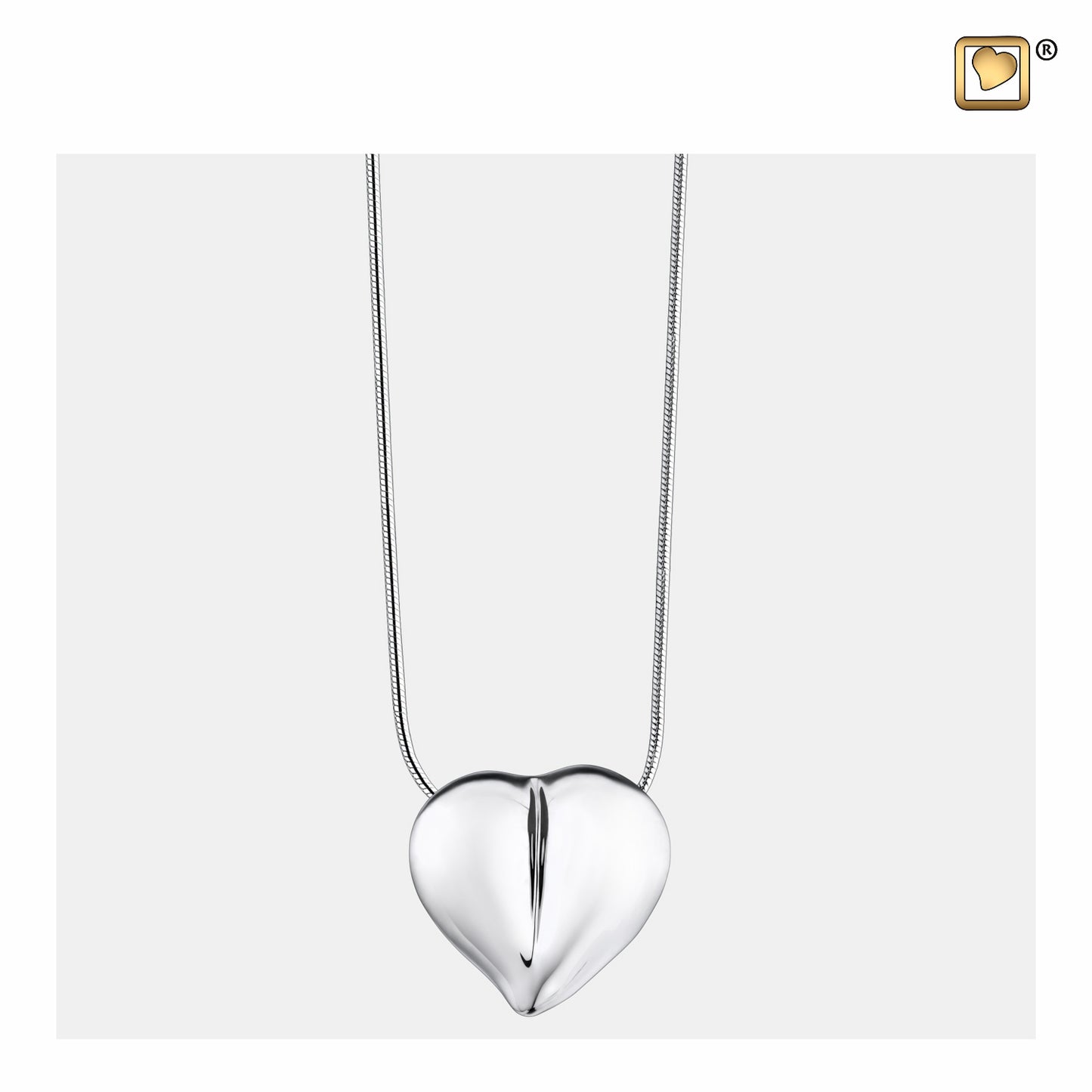 Pendant: LoveHeart - Rhodium Plated - PD1010