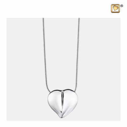 Pendant: LoveHeart - Rhodium Plated - PD1010