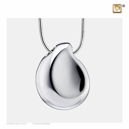 Pendant: TearDrop - Rhodium Plated - PD1022