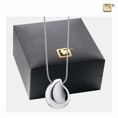 Pendant: TearDrop - Rhodium Plated - PD1022