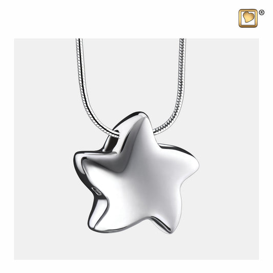 Pendant: Angelic Star - Rhodium Plated - PD1030