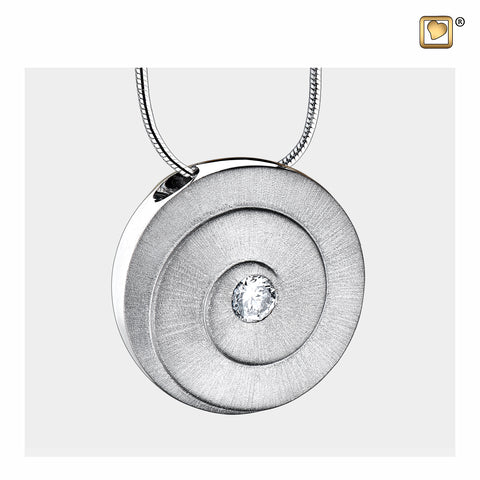 Pendant: Eternity - Rhodium Plated Two Tone w/Clear Crystal - PD1060