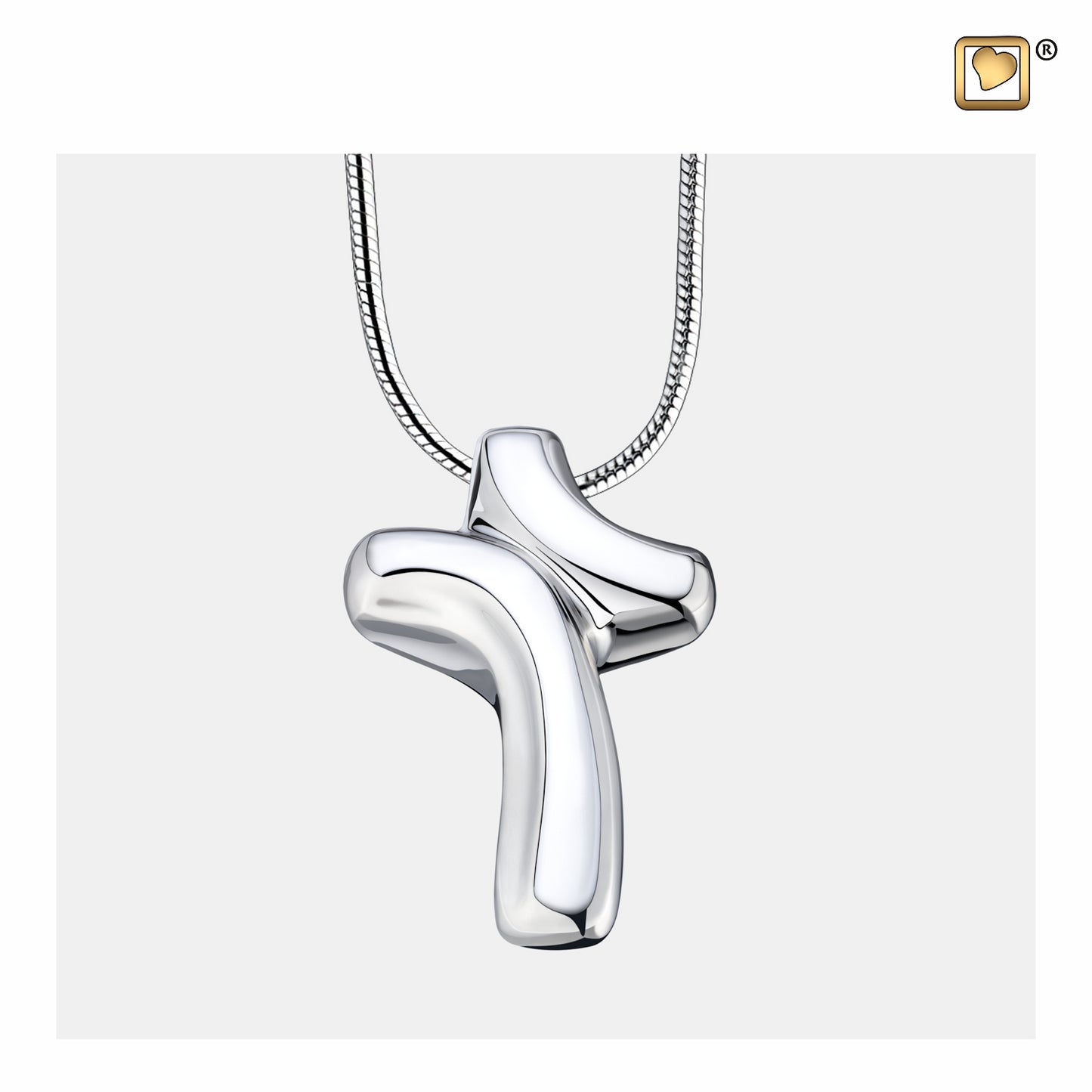 Pendant: LoveCross - Rhodium Plated - PD1132*