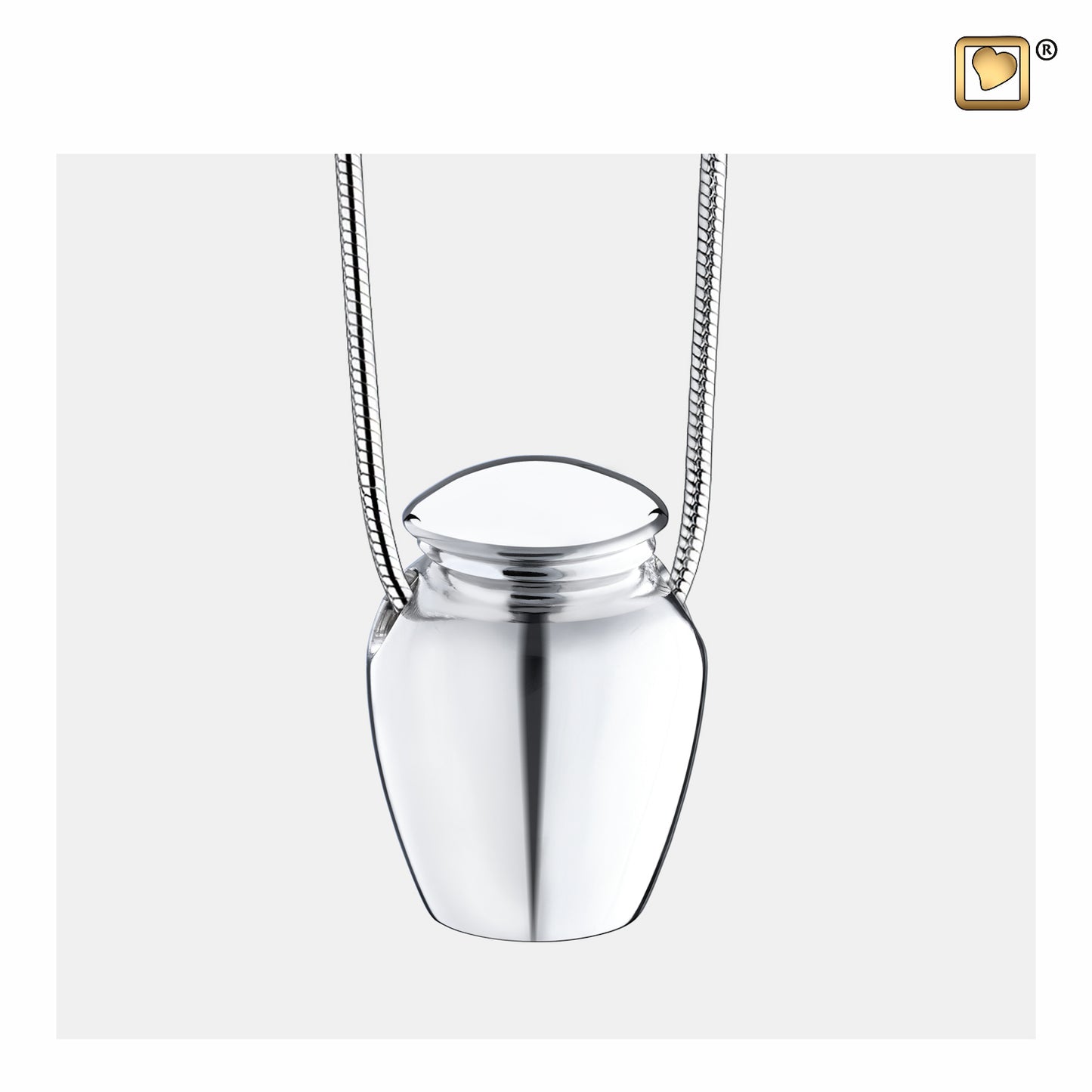 Pendant: Urn - Rhodium Plated - PD1140