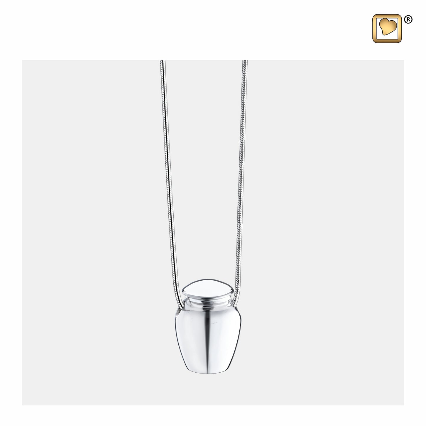 Pendant: Urn - Rhodium Plated - PD1140