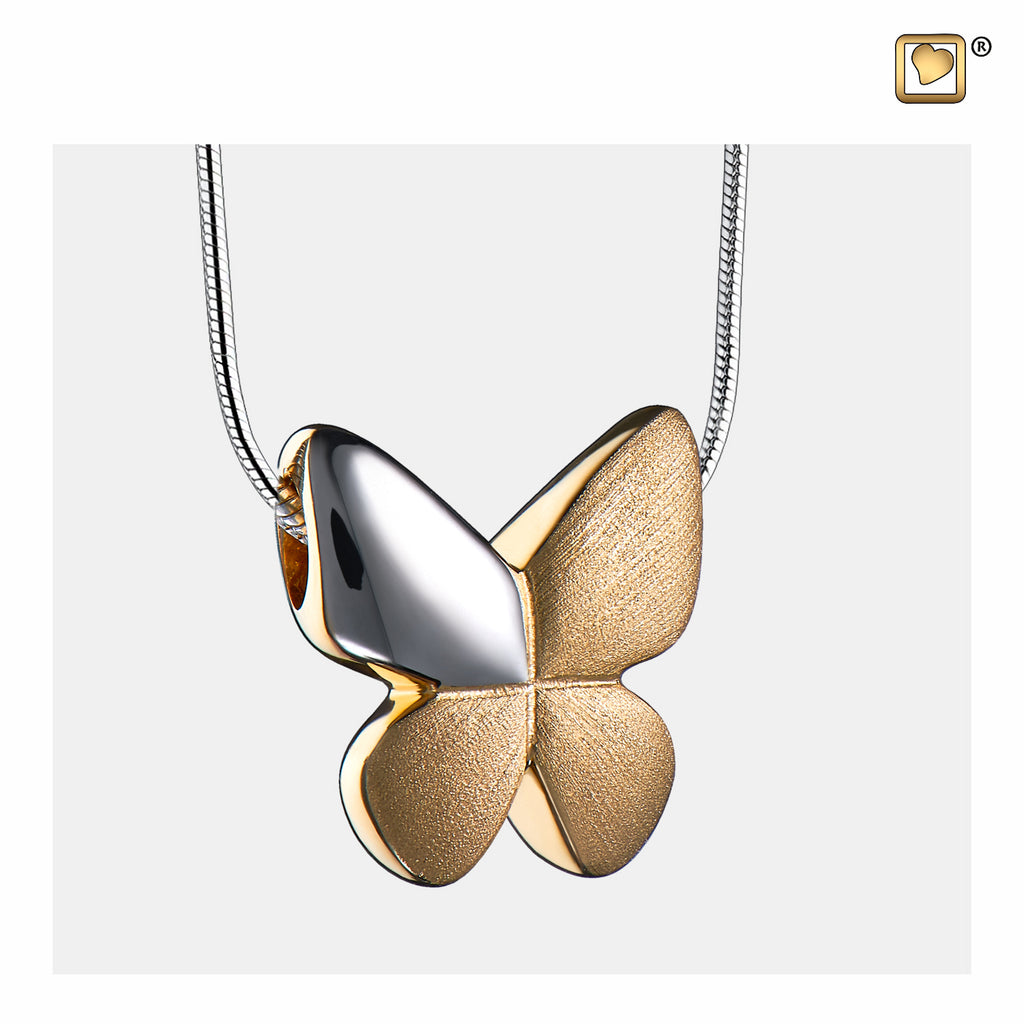 Pendant: Butterfly - Gold Vermeil Two Tone - PD1160