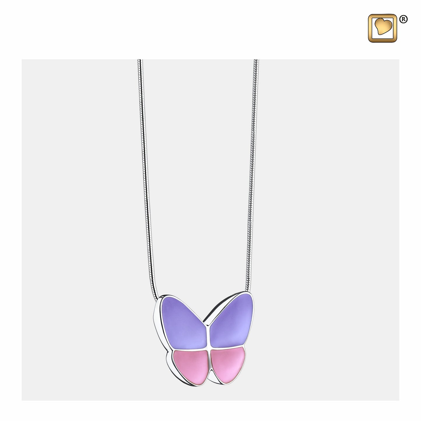 Pendant: Wings Of Hope Lavender - Enamel Rhodium Plated - PD1200