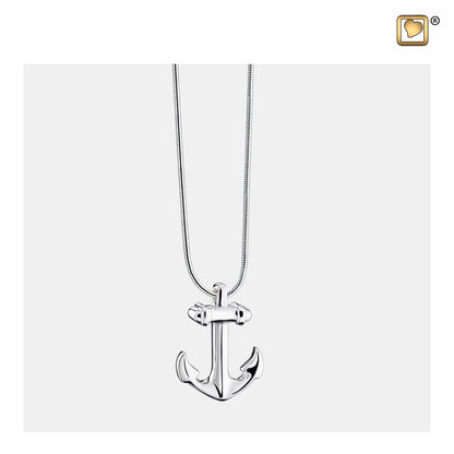 Pendant: Anchor - Rhodium Plated - PD1240