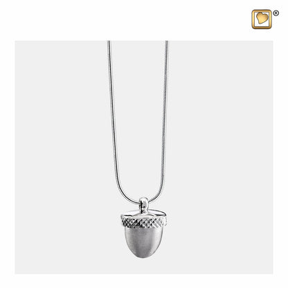 Pendant: Acorn - Rhodium Plated Two Tone - PD1340