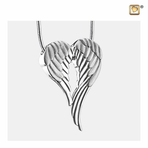 Pendant: Angel Wings - Rhodium Plated Two Tone - PD1370