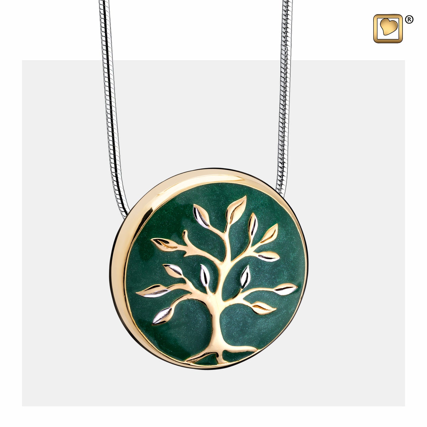 Pendant: Tree of Life - Enamel Gold Vermeil Two Tone - PD1470