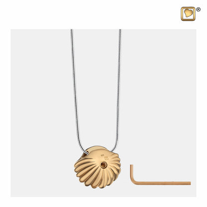 Pendant: Sea Shell Pearl - Gold Vermeil Two Tone - PD1481*